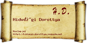 Hidvégi Dorottya névjegykártya